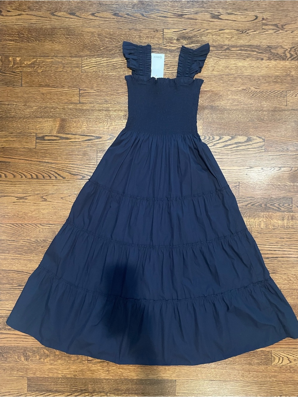 Quince 100% Organic Cotton Poplin Smocked Midi Dress